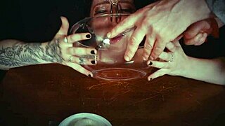 The tale reveals an emo bondage whore in the garage getting her face tied up and punished with rough piss crying.