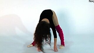 Anna Ocean Suggests Flexible Stretching as Hot Brunette Ballerina with Small 18+ Tits