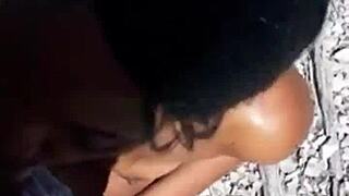 Fisherman finds stripper on the run and gives her dirty shower in outdoor sport scene