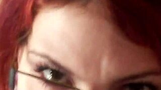 what happens when karla rose kneels for pov deepthroat on wrapped cock?