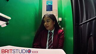 Student Sucks Cock Through Gloryhole