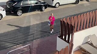 Oh wow, check out this homemade sex tape with a beautiful busty british blonde milf getting pounded!