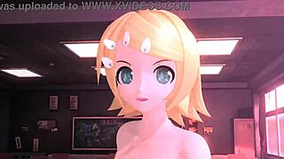 kagamine rin dances in tokyo teddy bear project diva with big ass and tits exposed.