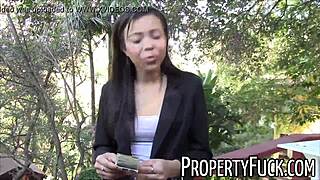 Young Black Real Estate Agent Tricked Into Fucking Pervert With Camera Outdoor