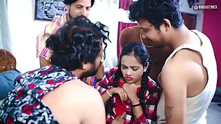 Can you believe this desi kamwali bai fucks all desi boys hard with multiple cumshots in her full movie?