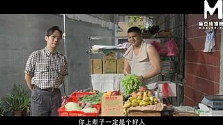 Asian Milf Bride Cheats On Husband With Gruff Vegetable Stall Owner In Outdoor Toilet Encounter. Bent Over Doggystyle Pounding And Cowgirl Riding Lead To Intense Pussy Licking And Cuckold Thrill For Married Wife.