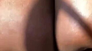 look at this amazing ebony slut shaking her fat ass in tight lingerie... wanna see her spread that wet pussy wide?