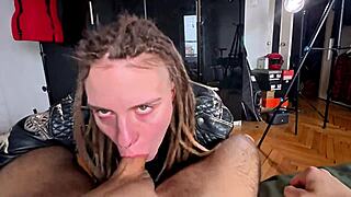 She slipped into the leather jacket, transforming into a brain-melted slut. Rough fucking brought her pure happiness.