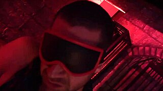 rough femdom with female dominatrix fucking bound guy