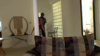 Wild sex with vagina creampie for interracial BBC slut