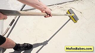 Angelina Moon tells Logan Xander suck this huge fat dick now slide it deep in my shaved pussy