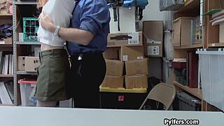 What Happens When Cute Redhead Thief Faces Mall Security Drilling Her Hard In Hidden Cam Reality