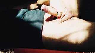 Hey that penis handjob at sunset looks crazy sensual with muscular bodybuilder in outdoor exhibitionist fetish