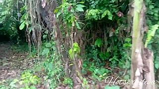 College Students Unleash Wild Outdoor Fucking With Big Cock Riding And Squirting Orgasm In Bush.