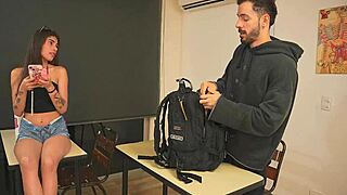 Athletic Colombian Babe in First Time Homemade Fuck with Classmate Licking Pussy and Riding Cock