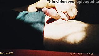 Hey that penis handjob at sunset looks crazy sensual with muscular bodybuilder in outdoor exhibitionist fetish