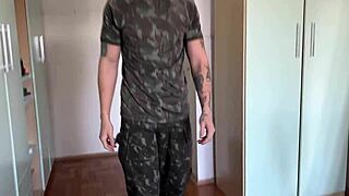 Camila in Military Uniform Chokes on Deepthroat Blowjob During Cuckold POV Doggystyle Fucking