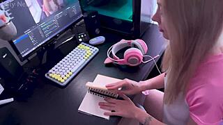 Amateur Asian stepsister webcam session exposed in kitchen casting