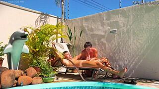 on this pool day they take turns with my big ass from anal to mouth with deepthroat gagging and cum swallowing on my face.