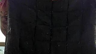 Hey, check out this fun moment showing off the skirt on the balcony in a casual exhibitionist way.