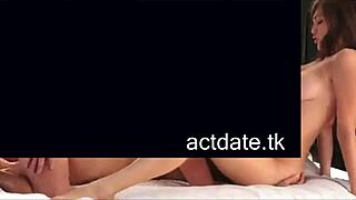 Threesome with two sexy teens involves big ass babes licking pussy and sucking tits.