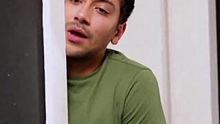 Oh my god, big tits teen stepsister and big dick stepbrother get caught by stepdad then dive into wild interracial family threesome fucking!