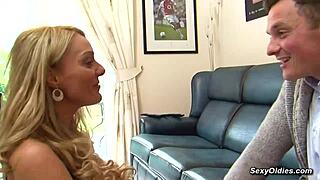 Hey, check out this stunning British milf riding a big dick in lingerie. She's a cougar giving blowjob and handjob before hardcore fucking.