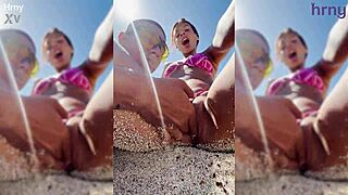 sexy latina college girl fingered on the beach during spring break