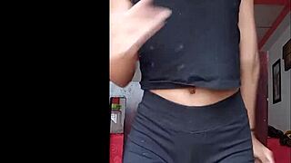 Hot Skinny Latina Model Dances Wildly And Reveals Cute Body In Tiny Outfit!