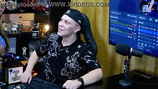 Brazilian casting interview with glamorous Latina Belinha Baracho kissing and drooling over Ruan's huge pau in uncensored sensual podcast P�pum no Barraco