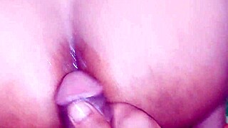 Desi bhabhi takes big cock in doggy style anal. Indian husband and wife enjoy creampie close up.