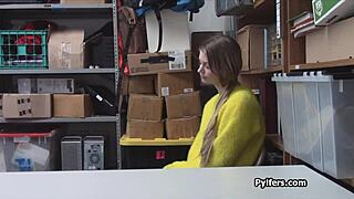 the narrative unfolds as a big-titted russian teen 18+ gets caught shoplifting on hidden cam. she's spied on and then fucked hardcore in the shop reality