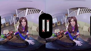 why not pound overwatch dva cosplay gamer girl pussy in vr
