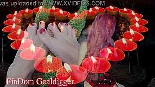 worship my body in cosplay with rabbit toy