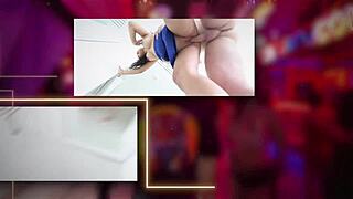 Watch my big asian boobs and ass jiggle as I fuck her hard in doggystyle and cowgirl.