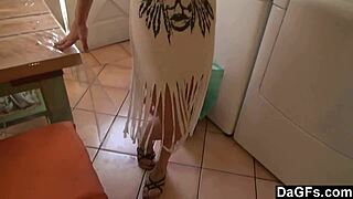 dagfs - hottie teen fucked in the kitchen after shopping