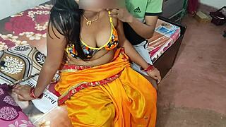 Indian son roleplays fucking his Bengali stepmom hard in kitchen with blowjob and doggystyle.