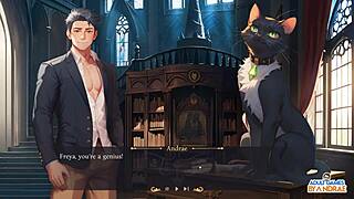 Ep6 banishing the ghost - lust gameplay with 3 some anal assfucking, big tits blowjob, and monster cock creampie in hentai group sex.