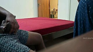 maid teases with ass flashing before giving a sneaky handjob to her owner