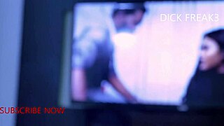 Suggestive Quickie In Red Sheer Outfit