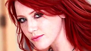I am Elle Alexandra and I strip for Playboy in a solo redhead session with undressing
