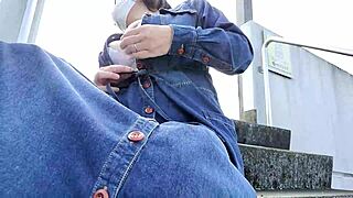 a married woman masturbates outdoors and feels pleasure in this japanese full movie with big tits