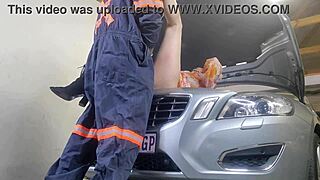 Mechanic Fucks My Wife In Doggystyle Creampie