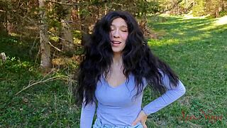 Lost influencer, suck my big cock and ride it doggystyle to get out of the woods pov