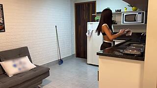 Can This Skinny Maid Handle Double Penetration and Fisting in Group Bang?