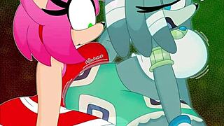 Amy Rose furry futanari images compiled with intriguing cut music overlay