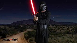 Rey feels deeply mesmerized by Jaime Vine in this emotional cosplay costume scene.