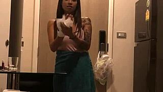 Thai Woman Displays Her Large And Attractive Breasts