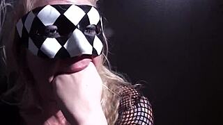 Blonde Leya Slides Glass Toy Deep in Ass