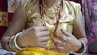 Indian model bhabhi gets dirty with devar in bedroom blowjob and anal creampie while talking filthy in hindi audio